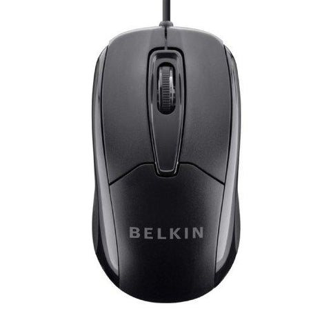 Belkin International Inc Wired Usb Ergonomic Mouse - Mouse - Optical - 800 Dpi - Wired - Usb - Black