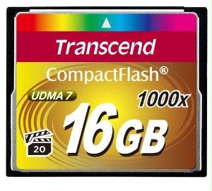 Transcend Information Compactflash 1000 - Compactflash Card - 16gb - Read Speed (max.): Up To 160 Mb/s