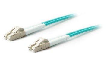 Unc Group Llc Unc Om4 Lc To Lc Fiber Optic Cable, Aqua 50/125 M Duplex Multimode Fiber Designe