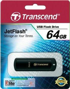Transcend Information Jetflash 350 - Flash Drive - 64gb - Usb Type-a; Usb 2.0 - Extremely Slim And Por