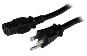 Startech 4ft (1.2m) Universal Power Cord W/ Nema 5-15p And Iec 60320 C15 Connectors; 125v