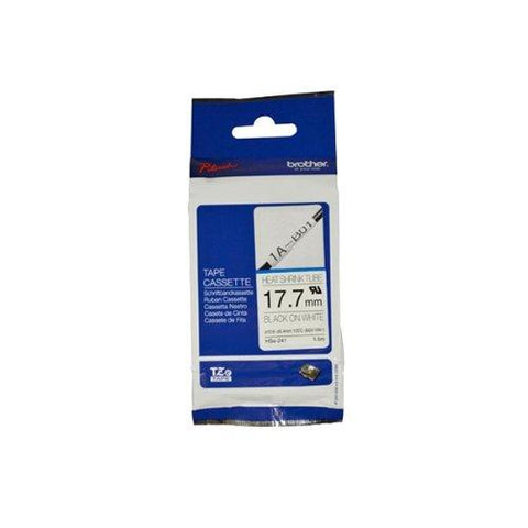 Brother International Corporat 0.69in X4.9ft(17.7mm X1.5m), 2:1 Heat Shrink Tube, Blk On White, Dia: 0.21in-0.4
