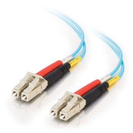 Legrand Dat C2g 50m Lc-lc 10gb 50/125 Duplex Multimode Om3 Fiber Cable - Aqua
