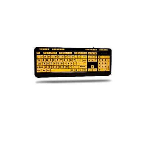 Adesso Innovation Inc Adesso Easytouch 132 - Luminous 4x Large Print Multimedia Desktop Keyboard