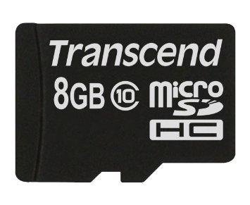 Transcend Information Usdc10m - Sd Memory Card - 8gb - Microsdhc - 2.7   3.6 - Read: Up To 24 Mb/s; Wr