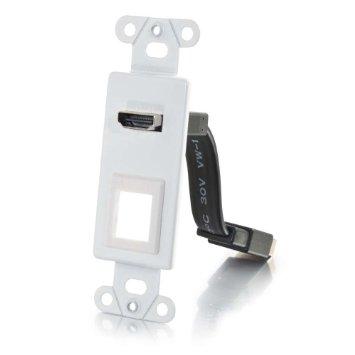 C2g Decora Wp Hdmi F/f Keystone White - Supports Hdmi Audio/video Signals From Two D