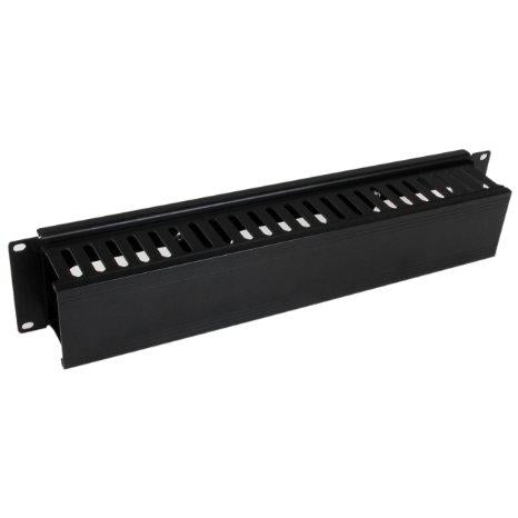Startech 2u Horizontal Finger Duct Rack Cable Management Panel With Cover - Server Rack C