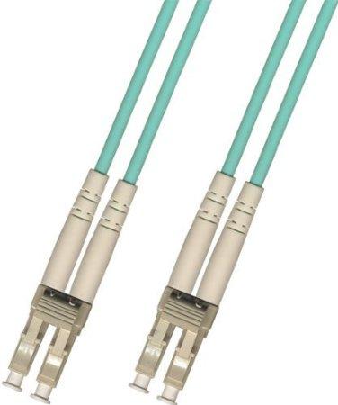 Add-on Addon 50m Lc To Lc Aqua Om3 Duplex Ofnr (riser-rated) Fiber Patch Cable