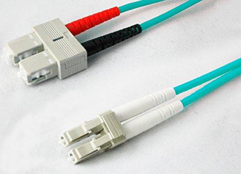 Add-on Addon 7m Sc To Lc Aqua Om3 Duplex Ofnr (riser-rated) Fiber Patch Cable