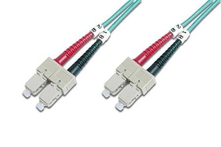 Add-on Addon 10m Sc To Sc Aqua Om4 Duplex Ofnr (riser-rated) Fiber Patch Cable
