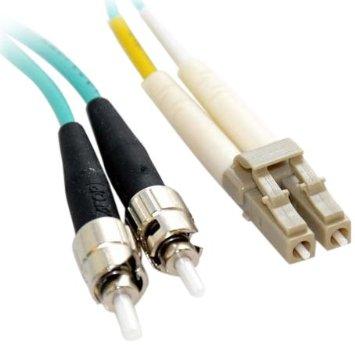 Add-on Addon 1m St To Lc Aqua Om4 Duplex Ofnr (riser-rated) Fiber Patch Cable