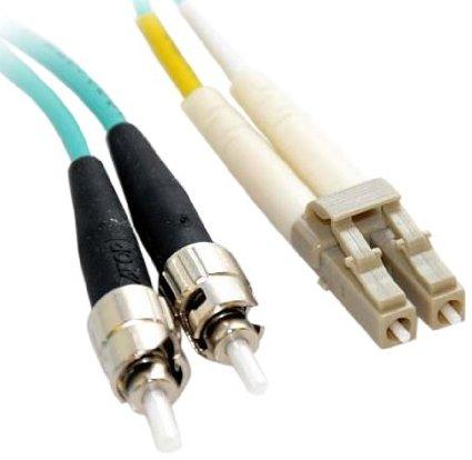 Add-on Addon 3m St To Lc Aqua Om4 Duplex Ofnr (riser-rated) Fiber Patch Cable