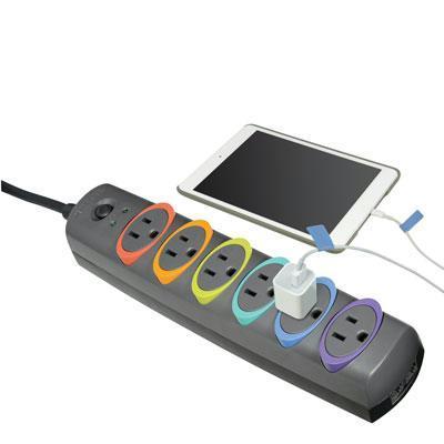 Kensington Computer Smartsockets Basic Surge Strip 6 Outlet