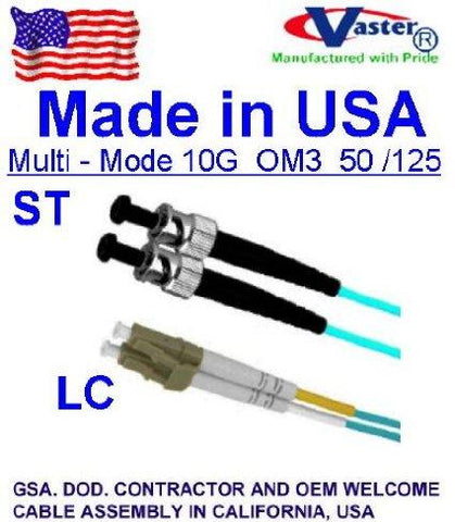 Add-on Addon 15m St To Lc Aqua Om3 Duplex Ofnr (riser-rated) Fiber Patch Cable