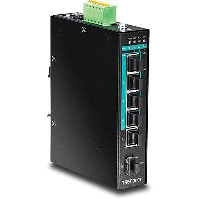 Trendnet Inc 5-port Hardened Industrial Gigabit Poe+ Din-rail Switch - Ti-pg541 - Din-rail -