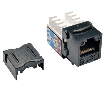Eaton Tripp Lite Series Cat6/cat5e 110 Style Punch Down Keystone Jack - Black, 1