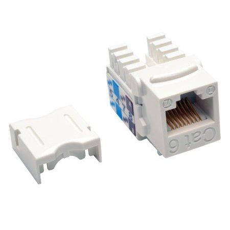 Eaton Tripp Lite Series Cat6/cat5e 110 Style Punch Down Keystone Jack - White, 2
