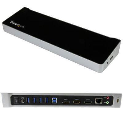 Startech Triple Monitor Usb 3.0 Docking Station With 2x 4k Displayport & Hdmi - 5 Port Us
