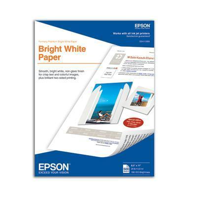 Epson Print Epson Bright White Paper, Letter, 500 Sheets. For Epson 3640 - Professional Brig
