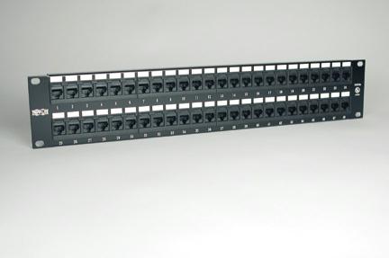 Eaton Tripp Lite Series 48-port 2u Rack-mount Cat5e 110 Patch Panel, 568b, Rj45