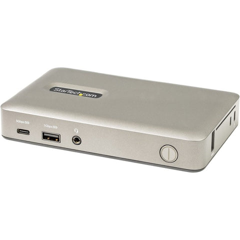 StarTech.com USB C Dock, USB-C to DisplayPort 4K 30Hz or VGA, 65W PD3.0, 4-Port USB 3.1 Gen 1 Hub, GbE, Universal USB C Docking Station