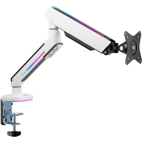 Premium Single Monitor Arm Desk Mount with Gaming RGB Lighting
