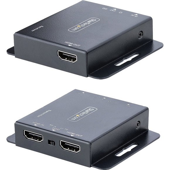 StarTech.com HDMI Extender over CAT6-CAT5, 4K 30Hz-130ft PoC HDMI over Ethernet Extender, HDMI Transmitter and Receiver kit, IR Extension