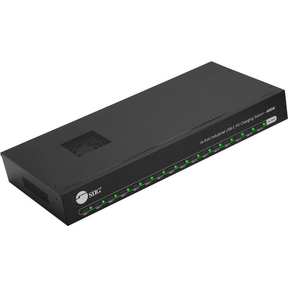 SIIG 16-Port Industrial USB-C PD Charging Station - 600W - Supports 30W per port