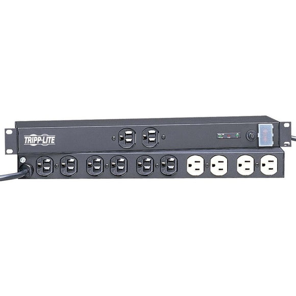 Tripp Lite Isobar Surge Protector Rackmount Metal 12 Outlet 15' Cord 1U RM - SystemsDirect.com