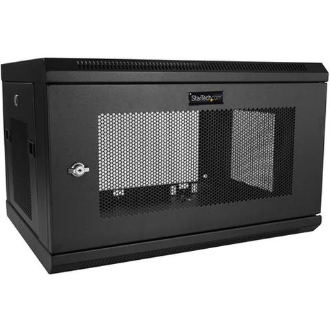 StarTech.com 2 Post 6U 19" Wall Mount Network Cabinet 15" Deep - Locking Vented IT Data Equipment-Switch Rack Enclosure w-Shelf-Hook&Loop - SystemsDirect.com