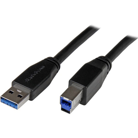 StarTech.com 5m 15 ft Active USB 3.0 USB-A to USB-B Cable - M-M - USB A to B Cable - USB 3.1 Gen 1 (5 Gbps)
