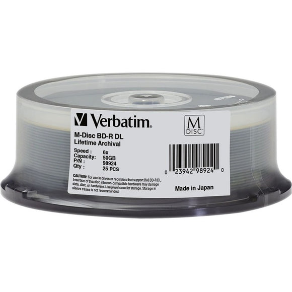Verbatim M DISC BD-R DL - 8x - 50 GB - 25 Pack Spindle