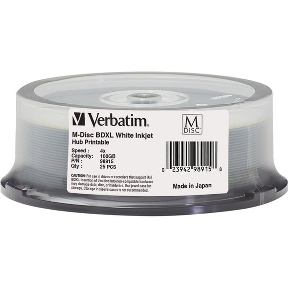 Verbatim Blu-ray Recordable Media - BD-R - 4x - 100 GB - 25 Pack Spindle - SystemsDirect.com