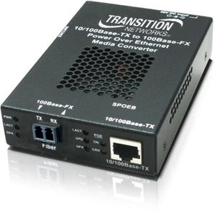 Transition Networks Stand-alone Fast Ethernet PoE Media Converter - SystemsDirect.com