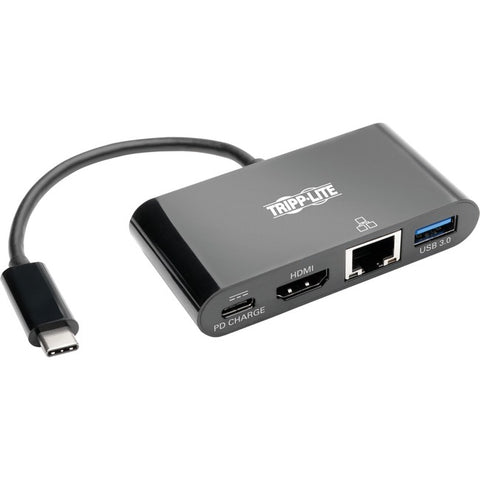 Tripp Lite USB C to HDMI Multiport Adapter Docking Station USB Type C to HDMI Black, Thunderbolt 3 Compatible, USB Type C, USB-C, USB Type-C - SystemsDirect.com