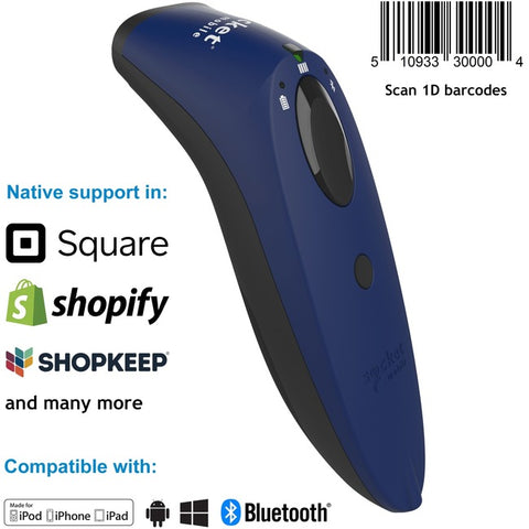 SocketScan® S700, 1D Imager Barcode Scanner, Blue - SystemsDirect.com