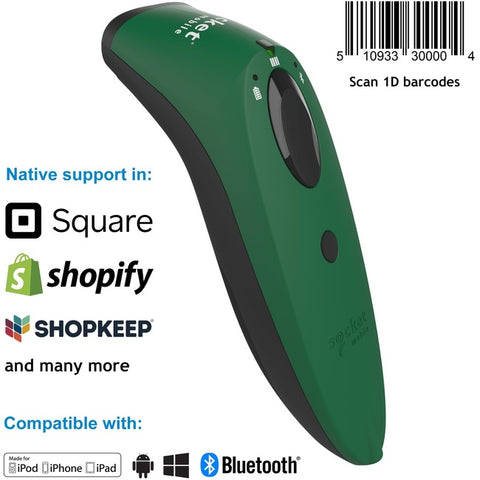 SocketScan® S700, 1D Imager Barcode Scanner, Green - SystemsDirect.com