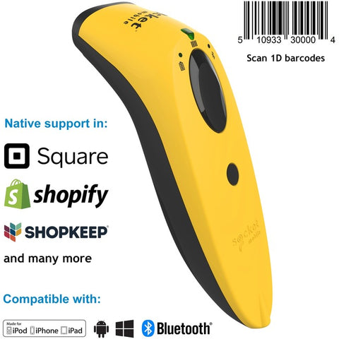 SocketScan® S700, 1D Imager Barcode Scanner, Yellow - SystemsDirect.com