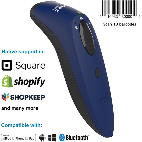 SocketScan® S730, 1D Laser Barcode Scanner, Blue, Blue - SystemsDirect.com