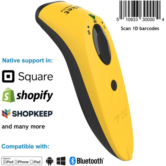 SocketScan® S730, 1D Laser Barcode Scanner, Yellow - SystemsDirect.com