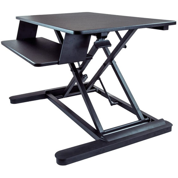StarTech.com Sit Stand Desk Converter - Keyboard Tray - Height Adjustable Ergonomic Desktop-Tabletop Standing Desk - Large 35