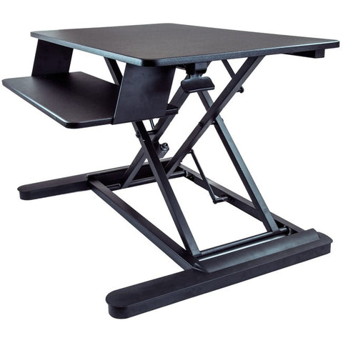 StarTech.com Sit Stand Desk Converter - Keyboard Tray - Height Adjustable Ergonomic Desktop-Tabletop Standing Desk - Large 35"x21" Surface - SystemsDirect.com