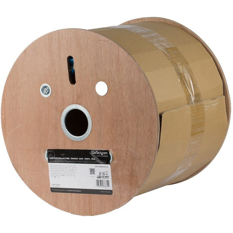 StarTech.com 1000ft Blue Bulk Cat6a Cable - Solid - CMR-Rated - Cat6a Ethernet Cable - 1000 ft Cat6a Patch Cable - Cat6a Network Cable