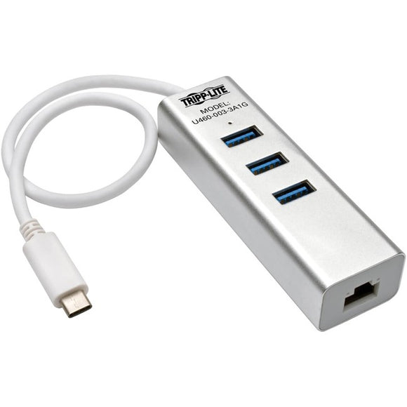 Tripp Lite 3-Port Portable USB 3.1 Gen 1 USB-C Gigabit Ethernet Adapter - SystemsDirect.com