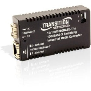 Transition Networks Hardened Mini 10-100-1000 Bridging Media Converter - SystemsDirect.com