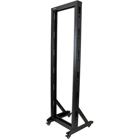 StarTech.com 2-Post Server Rack with Sturdy Steel Construction and Casters - 42U - SystemsDirect.com