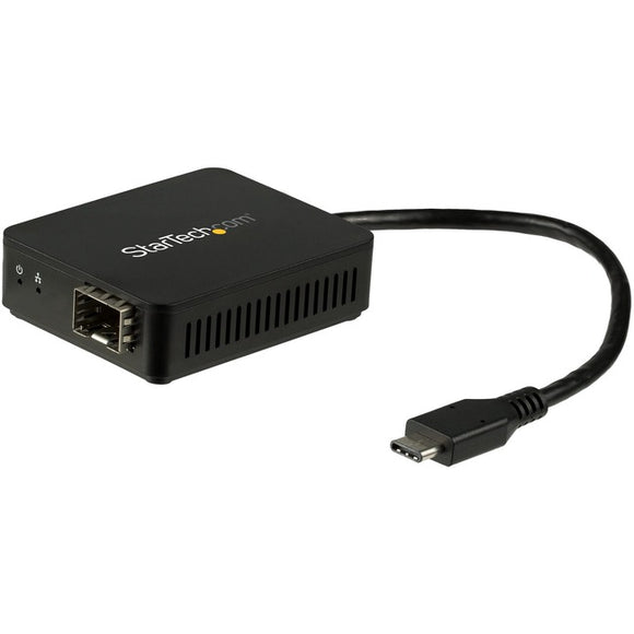 StarTech.com USB C to Fiber Optic Converter - Open SFP - USB 3.0 Gigabit Ethernet Network Adapter - 1000BASE-SX-LX - Windows - Mac - Linux