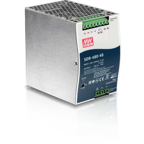 TRENDnet 480W, 48V DC, 10A AC to DC DIN-Rail Power Supply with PFC Function, TI-S48048 - SystemsDirect.com