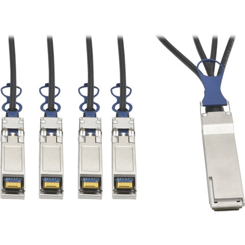 Tripp Lite 40GbE QSFP+ to 10GbE SFP+ Passive Copper Breakout Cable QSFP-4SFP10G-CU1M Compatible 1M 3'