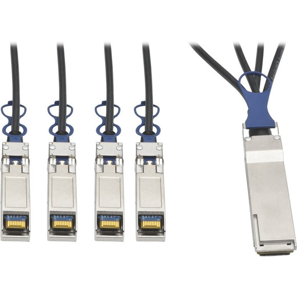 Tripp Lite 40GbE QSFP+ to 10GbE SFP+ Passive Copper Breakout Cable QSFP-4SFP10G-CU1M Compatible 2M 6.5'